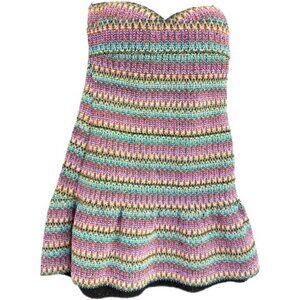 0068 WOW COUTURE Strapless Multicolored Mini Dress